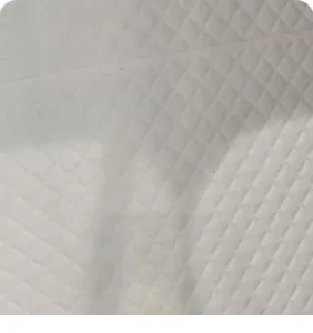 Cream quilted leather interior lining swatch