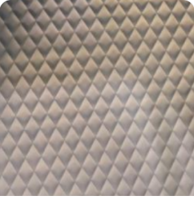 Light Gray quilted leather interior lining swatch